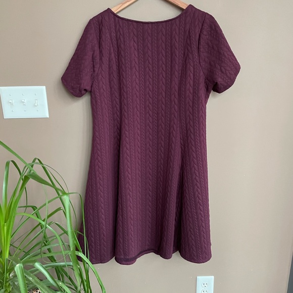 NWT Torrid Cable Knit Fluted Dress Purple size 2X - Picture 5 of 7
